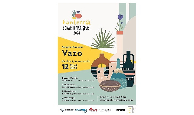 Türkiye’nin en önemli işlevsel seramik yarışmalarından “Hanterra seramik” yarışması başlıyor