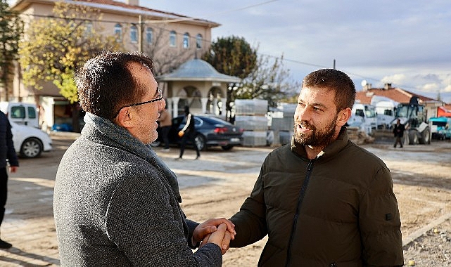 Başkan Savran yeni oto galericiler sitesi’nde devam eden üstyapı çalışmalarını inceledi