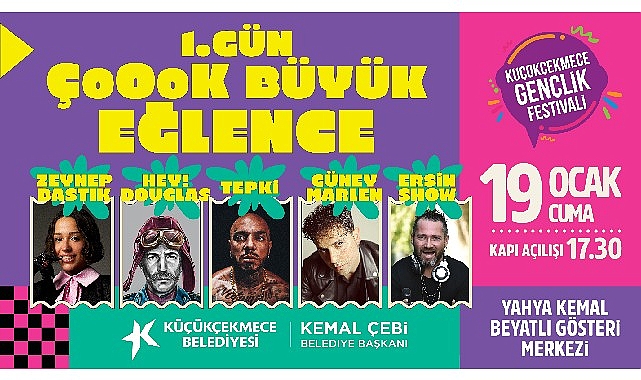 Sömestirde eğlencenin rotası değişmiyor : Küçükçekmece belediyesi 3.gençlik festivali başlıyor