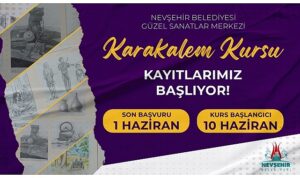 Nevşehir Belediyesi Güzel Sanatlar Merkezi’nde çocuk, genç ve yetişkinler için “Karakalem Resim Kursu” açılacak