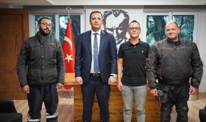 Moto kuryelerden Başkan Eşki’ye teşekkür ziyareti