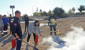 Büyükşehir personeline yangın eğitimi
