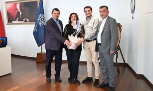 Başkan çerçioğlu’na köşk tariş zeytinyağı kooperatifi ve gökkiriş mahalle muhtarı’ndan ziyaret 