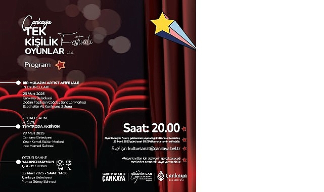 Çankaya tek kişilik oyunlar festivali başlıyor