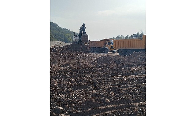 Göynük’te yol çalışması 