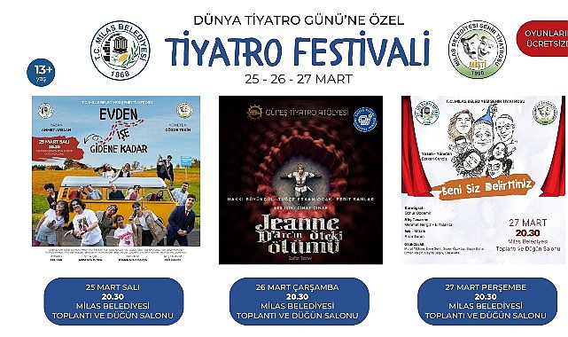 Milas Belediyesi’nden tiyatro festivali