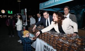 Nilüfer Belediyesi’nden Kadir Gecesi’nden kandil simidi ikramı