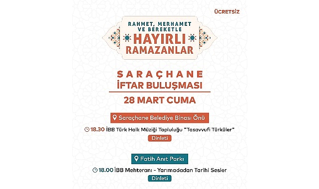 Saraçhane’de İftar ve Dinleti Programı