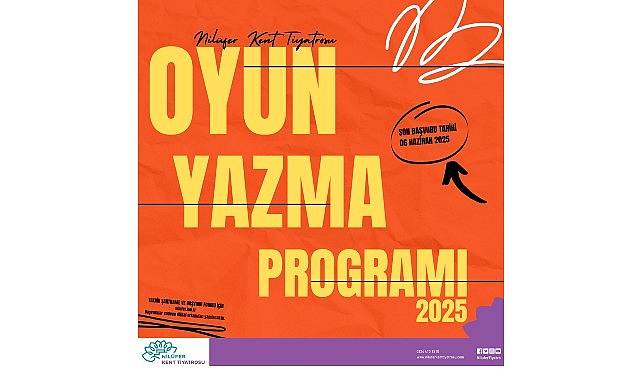 Nilüfer Kent Tiyatrosu’nun Oyun Yazma Programı’na başvurular başlıyor