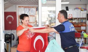 Canik Belediyesi Caddeleri Sokakları Türk Bayrağıyla Donattı