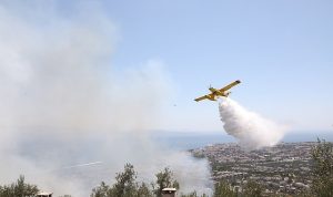 Edremit’te zeytinlikte çıkan yangın ormana sıçramadan söndürüldü