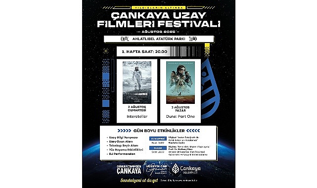 Çankaya’da Uzay Filmleri Festivali 2 Ağustos’ta Başlıyor