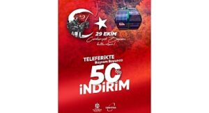 Kartepe Teleferik, 29 Ekim’de yüzde 50 indirimli